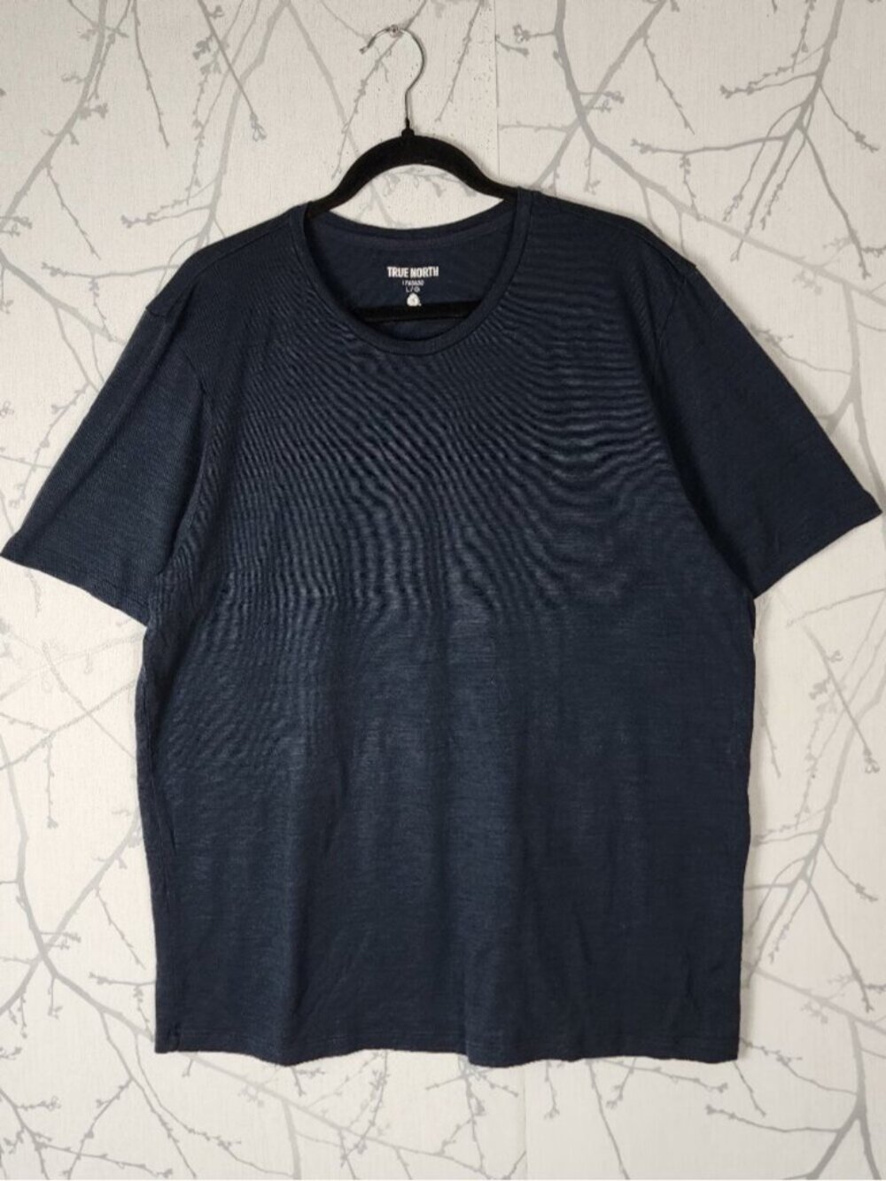 True North Black Merino Wool Tencel Blend Crewneck Short Sleeve